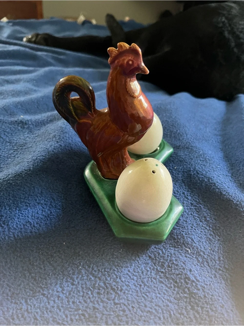 Green CeramicChicken Salt and Pepper Shaker Set
